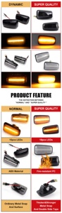 Nouveaux clignotants latéraux à LED ambre FetonAuto pour <span class=keywords><strong>Peugeot</strong></span> 306/406/Partner Citroën Berlingo/Jumpy 12V Dynamique 1 - Product Image 4