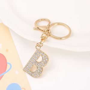 Llavero de Metal con 26 Letras Mayúsculas del Alfabeto Inglés, con Pedrería, Personalizable para Accesorios DIY y Regalos Promocionales, Gran Venta - Product Image 3