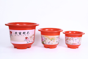 Maceta de plástico roja o blanca para bonsái, maceta decorativa china para plantas de interior y exterior, tamaño doble extra grande. - Product Image 4