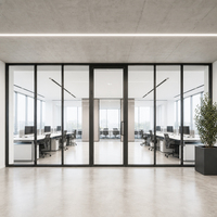 Cloisons de bureau en verre trempé avec cadre en aluminium – Panneaux de séparation pour bureaux, projets d'aménagement de locaux de bureau gouvernementaux