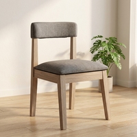 Chaise de salle à manger MULIGNA en bois massif empilable, style nordique simple et moderne, de haute qualité, écologique, pour la maison, l'hôtel, l'appartement, le restaurant
