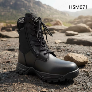 Botas Tácticas Negras Populares en el Mercado de <span class=keywords><strong>Maldivas</strong></span>, Marca ZYF, con Cremallera Lateral, Suela de Soporte Elástico para Exploración Forestal, Modelo HSM071 - Product Image 2