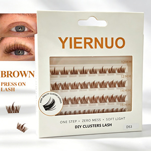 Cils en grappe marron 8-16 mm, extensions de cils individuels pour un volume naturel et un look spectaculaire - Product Image 5