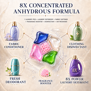 Cápsulas de Lavandería Ecológicas 5 en 1 al por Mayor, Limpieza Profunda, Eliminación de Manchas, Fragancia Ligera, Cuidado de la Ropa, 60 Unidades/Caja, Soporte OEM/ODM - Product Image 6