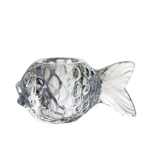 Pot de cire de bougeoir transparent en forme de poisson votif décoratif de table pour maison directe d'usine de gros - Product Image 4