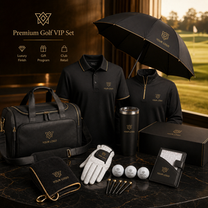 Coffret cadeau promotionnel de produits de golf haut de gamme, idées de cadeaux personnalisés avec casquette polo, gobelet, gant et serviette pour le marketing d'entreprise - Product Image 1