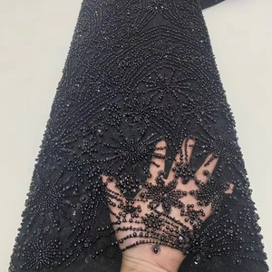 Black Lace Overlay Wedding Dress - Elegant New Design