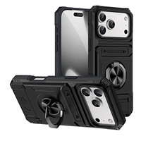 Lichicase Coque de protection magnétique avec support rotatif à 360° pour voiture et fente pour cartes pour iPhone 18 Pro 18 Pro Max