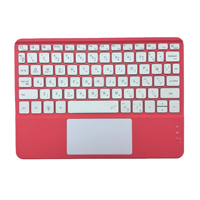 Nouveau clavier sans fil universel Tasso pour tablette 10 pouces en plastique, avec pavé tactile 7 touches, touches multimédias, USB Type-C, logo personnalisé, RGB