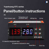 Controlador de temperatura Digital Dual, Incubadora termorreguladora de 12V/24V/110V-220V, con calentador y enfriador, salida de relé 10A