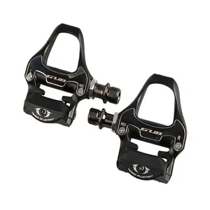 Pedrd2 pedal sepeda tanpa klip bantalan Aloi aluminium, pedal sepeda balap SPD Cleat pengunci otomatis