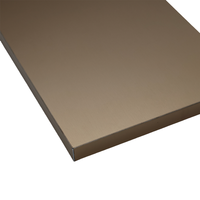 Panneau en aluminium anodisé brossé 1050 1060 3003 5005 pour revêtement de façade mur-rideau, de 0,21 à 6 mm, sur mesure