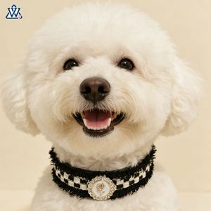 Collier rétro pour chien, motif rayé réglable, bleu ciel, pour chats et chiens, toutes saisons - Product Image 2
