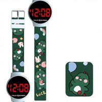 Jam Tangan Digital Plastik LED Minimalis Motif Kartun Kreatif Desain Baru untuk Pelajar Anak-anak Unisex Laki-laki Perempuan