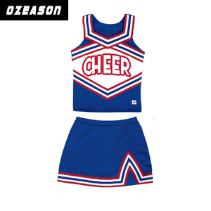 Divise da <span class=keywords><strong>Cheerleading</strong></span> per ragazze taglie forti uniformi blu Spandex a manica lunga all'ingrosso personalizzate - Product Image 4