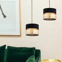 Luminaire suspendu en fer forgé JACKSUN, style nordique luxueux et décontracté |   Suspension simple noire et or pour îlot de cuisine, chambre à coucher, chevet