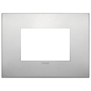 Vimar <b>Wall</b> Switch <b>Plate</b> 12.75 In X 9.5 In Brushed Metal Finish - Product Image 1