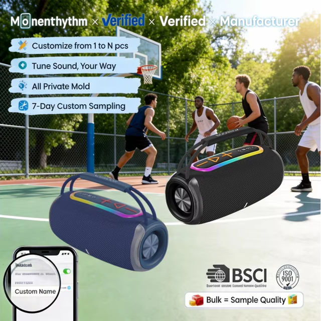 Brand Logo Customize High-quality Sound Speaker Portable Audio System Sports Waterproof Wireless Music