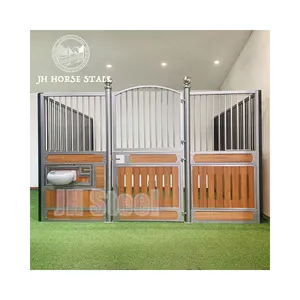 Europe Luxury Modern Frame Steel Internal Bamboo Wood Board Horse Stable For Sale