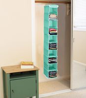 Simple Houseware Moderne 10 Étagères Suspendus Organisateur De Chaussures Turquoise Double Tissu Durable pour Salon Placard De Stockage