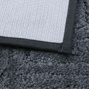 Tappetino da Bagno Grigio Semplice con Bordo in Tessuto Non Tessuto, Design Pratico, Assorbente e Antiscivolo - Product Image 6