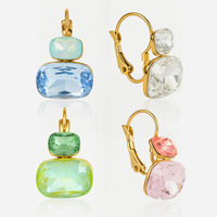 Clips d'oreille légers et luxueux, haut de gamme ; Accessoires de mode transfrontaliers, boucles d'oreilles design de boutique en acier inoxydable