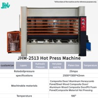 Presse à chaud hydraulique double couche JHM-2513-C2, machine de pressage de placage de bois à pression personnalisée