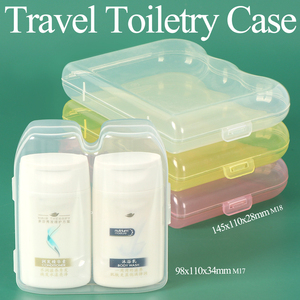 SUNHSING Wholesale Travel Bottle Storage Case Clear Plastic Cosmetic Bottles Container Body Wash Protective Toiletries Set Case - Product Image 1