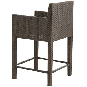 Reposabrazos de ratán tejido de aluminio retro clásico Silla de barra alta Bistro al aire libre <span class=keywords><strong>Restaurante</strong></span> y muebles de hotel Juegos de jardín Bar al aire libre - Product Image 1