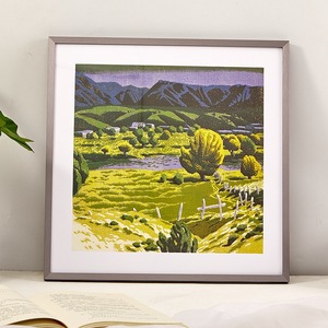 <span class=keywords><strong>Cadre</strong></span> photo mural en <span class=keywords><strong>verre</strong></span> de haute qualité en alliage d'aluminium argenté, fait main, pour peinture et calligraphie chinoises traditionnelles - Product Image 2