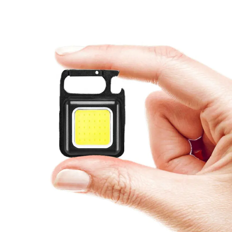 Mini Portable 3 Light Modes Bright USB LED Rechargeable torch Work Light Pocket Flashlight cob rechargeable Keychain Bulk