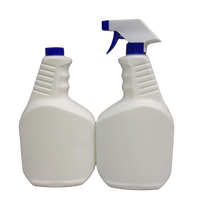 Botol Plastik PET Putih Berkualitas Tinggi 300ml 500ml dengan Pompa Semprot untuk Pembersih Dapur Kamar Mandi Merek MS Cetak Sablon