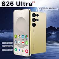 Teléfono Inteligente S26 Ultra Android 15 para Juegos, 16 GB + 1 TB, Desbloqueado, Doble SIM, 5G, Pantalla HD de 7.3 Pulgadas, Cámara de Belleza de 72+108 MP