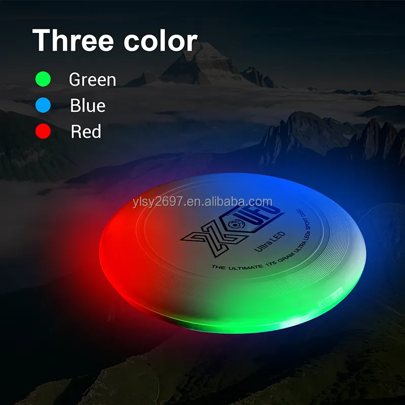 Frisbee de luz automática inteligente recargable para deportes al aire libre Frisbeed Led Flying Disc Custom 175g Ultimate Frisbeed
