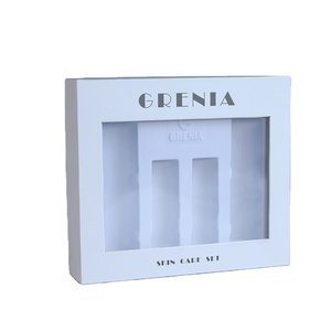 cuidado de la piel <span class=keywords><strong>productos</strong></span> embalaje blanco caja de regalo con ventana PVC transparente tapa - Product Image 2