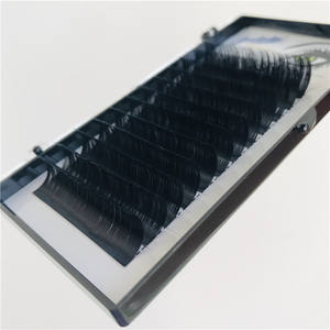Extensions de cils en volume, marque privée, entièrement naturelles, douces, 0.07 Super Noir, faites à <span class=keywords><strong>la</strong></span> main, PBT Noir Mat, Cachemire, sans cruauté, véganes - Product Image 1