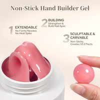 BORN PRETTY 15ml Gel de construction floral non collant sans TPO ni HEMA, vente en gros d'usine, gel dur de moulage pour extension d'ongles et nail art