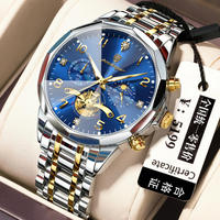 Montre homme POEDAGAR 939 de luxe, originale, étanche, chronographe lumineux, montre-bracelet homme en acier inoxydable, quartz, montres pour homme, Reloj