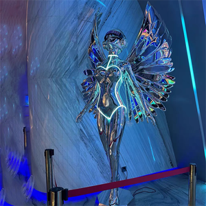 Superficie <span class=keywords><strong>de</strong></span> espejo pulido Robot Sexy Tamaño real Fibra <span class=keywords><strong>de</strong></span> vidrio Estatua gigante Escultura <span class=keywords><strong>de</strong></span> resina Decoraciones Artesanía Estatua personalizada Resina - Product Image 3