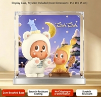 Kotak Display Akrilik Gaya Kartun Lucu Ketebalan Panel 2mm/3mm Anti Debu Ringan 3kg Penyimpanan Figurine MART Starry