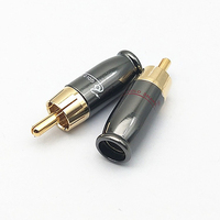 Connecteur RCA mâle/femelle en cuivre de haute qualité, câble doré pour l'audio/vidéo automobile