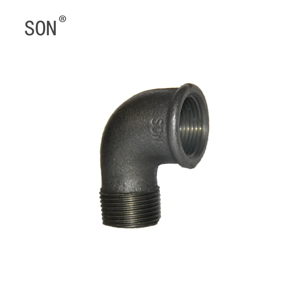 black/galvanized iron thread fittings malleable iron pipe fittings steel elbow