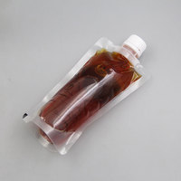 Sachet d'emballage plastique de forme spéciale de 50 ml, 100 ml, 500 ml pour jus, boissons gazeuses et jus de fruits, poche à bec debout