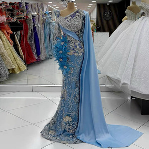 Nouvelle robe <span class=keywords><strong>de</strong></span> soirée industrie lourde dentelle coupe ajustée Figure flatteuse queue <span class=keywords><strong>de</strong></span> poisson robe <span class=keywords><strong>de</strong></span> soirée robe <span class=keywords><strong>de</strong></span> soirée - Product Image 5