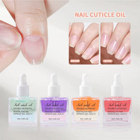 Huile pour cuticules bicolore 15ml, parfum rose fraise, soin nutritif pour les ongles, hydratant pour peaux sèches, manucure, vente en gros
