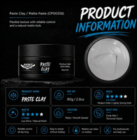 BARBERBATTLE Pâte Coiffante Texturisante Personnalisable avec Logo Imprimé pour Coiffure et Volume