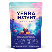 WELLBODY Vente en gros de poudre de thé instantané Yerba Mate 3-en-1 Super boisson avec prébiotiques et probiotiques pour une énergie propre