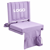 Chaise de stade moderne et portable en tube d'acier pliable avec dossier rembourré pour événements sportifs en plein air, festivals, vente en gros