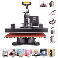 Machine de transfert de chaleur combinée avancée 8 en 1 à double affichage Presse à chaud par sublimation pour tasse/chapeau/t-shirt/ardoise/MDF