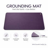 Tapis de mise à la terre ultra-fin 1 mm haute résistance violet, coussin conducteur antistatique, conception anti-plis pour utilisation sur bureau et sol